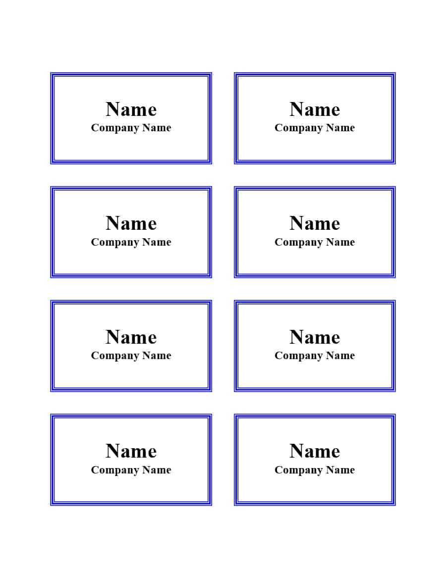 47 Free Name Tag + Badge Templates ᐅ Templatelab With Name Tag Template Word 2010