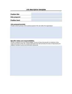 47 Job Description Templates &amp; Examples ᐅ Templatelab within Job Descriptions Template Word