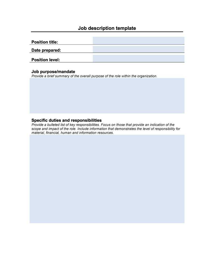 47 Job Description Templates & Examples ᐅ Templatelab Within Job Descriptions Template Word
