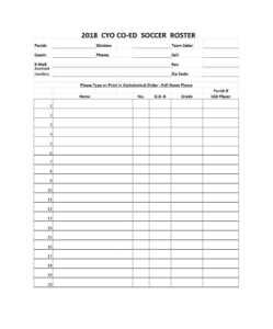 49 Printable Soccer Roster Templates (Soccer Lineup Sheets) ᐅ with regard to Soccer Report Card Template