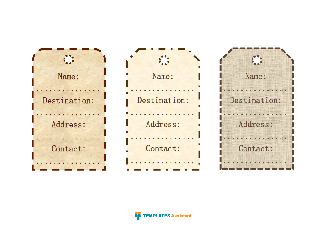 5 Luggage Tag Templates | Templates Assistant Inside Luggage Tag Template Word