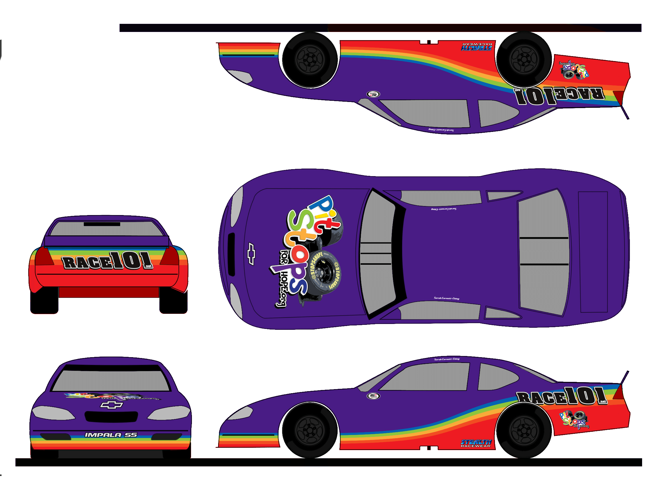 5 Steps To Create A Paint Scheme Mockup | The Colors Of The Race With Blank Race Car Templates