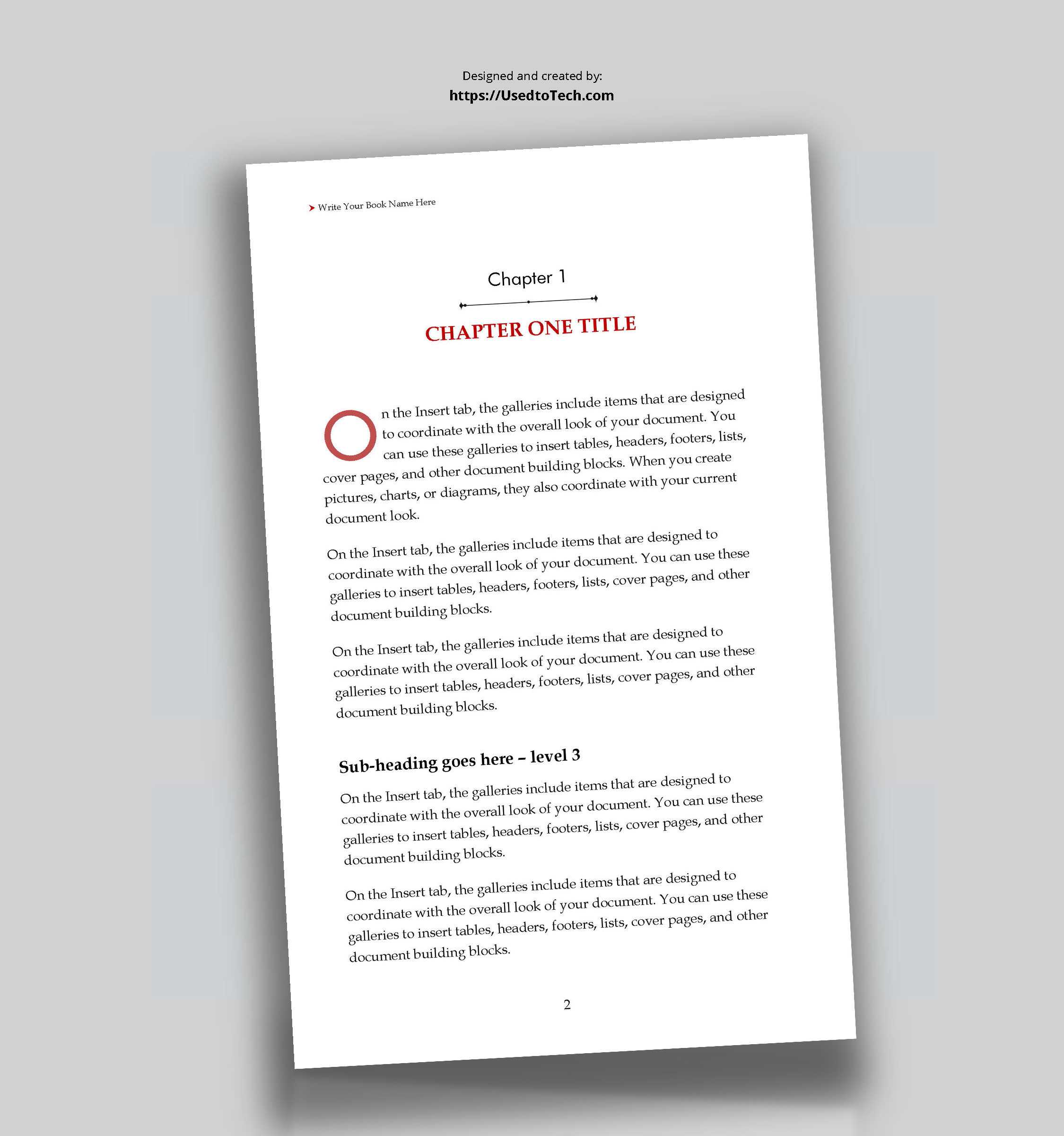 5 X 8 Editable Book Template In Word – Used To Tech For How To Create A Book Template In Word