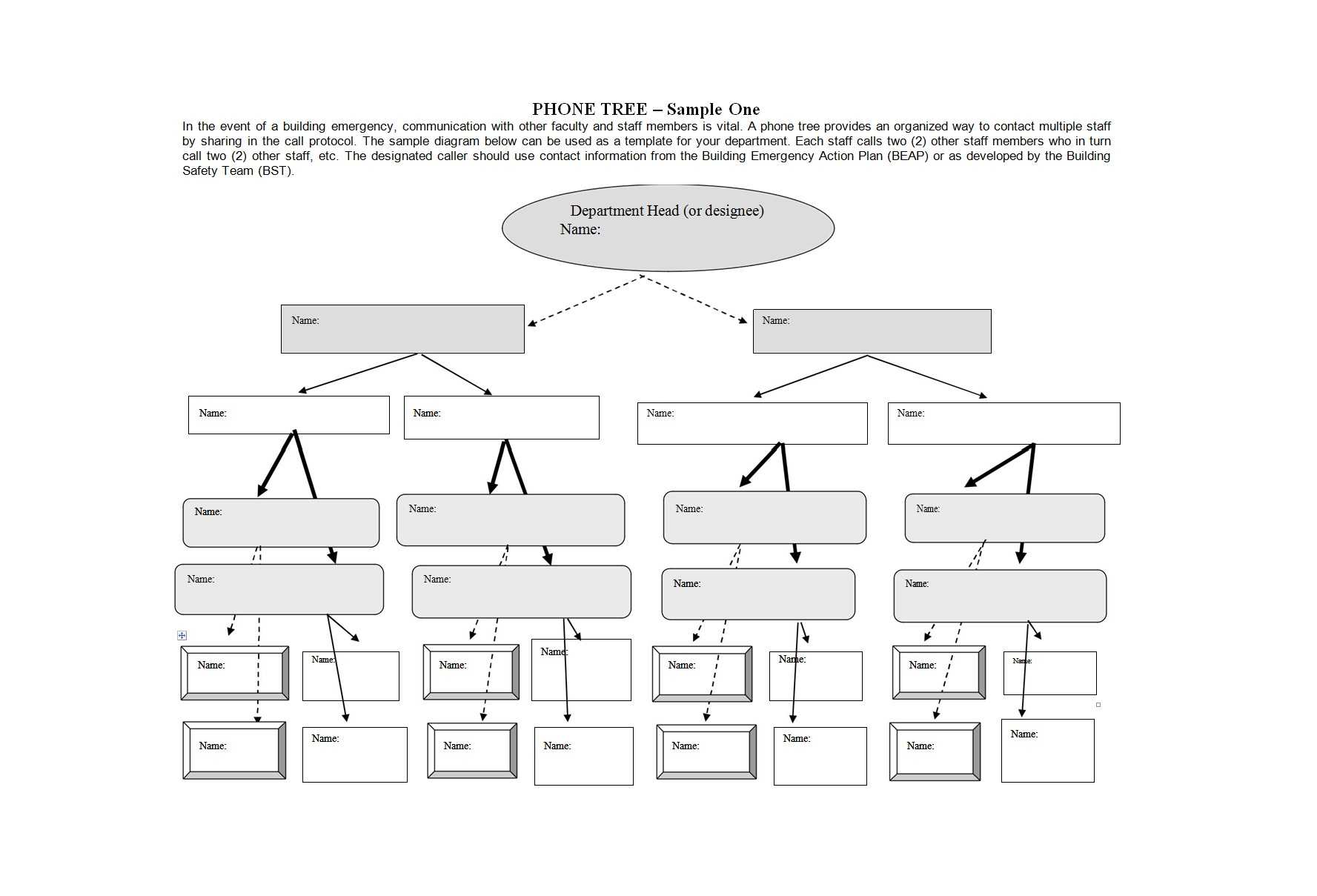 50 Free Phone Tree Templates (Ms Word & Excel) ᐅ Templatelab Within Calling Tree Template Word