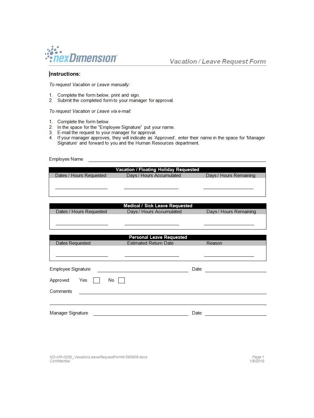 50 Professional Employee Vacation Request Forms [Word] ᐅ With Regard To Check Request Template Word