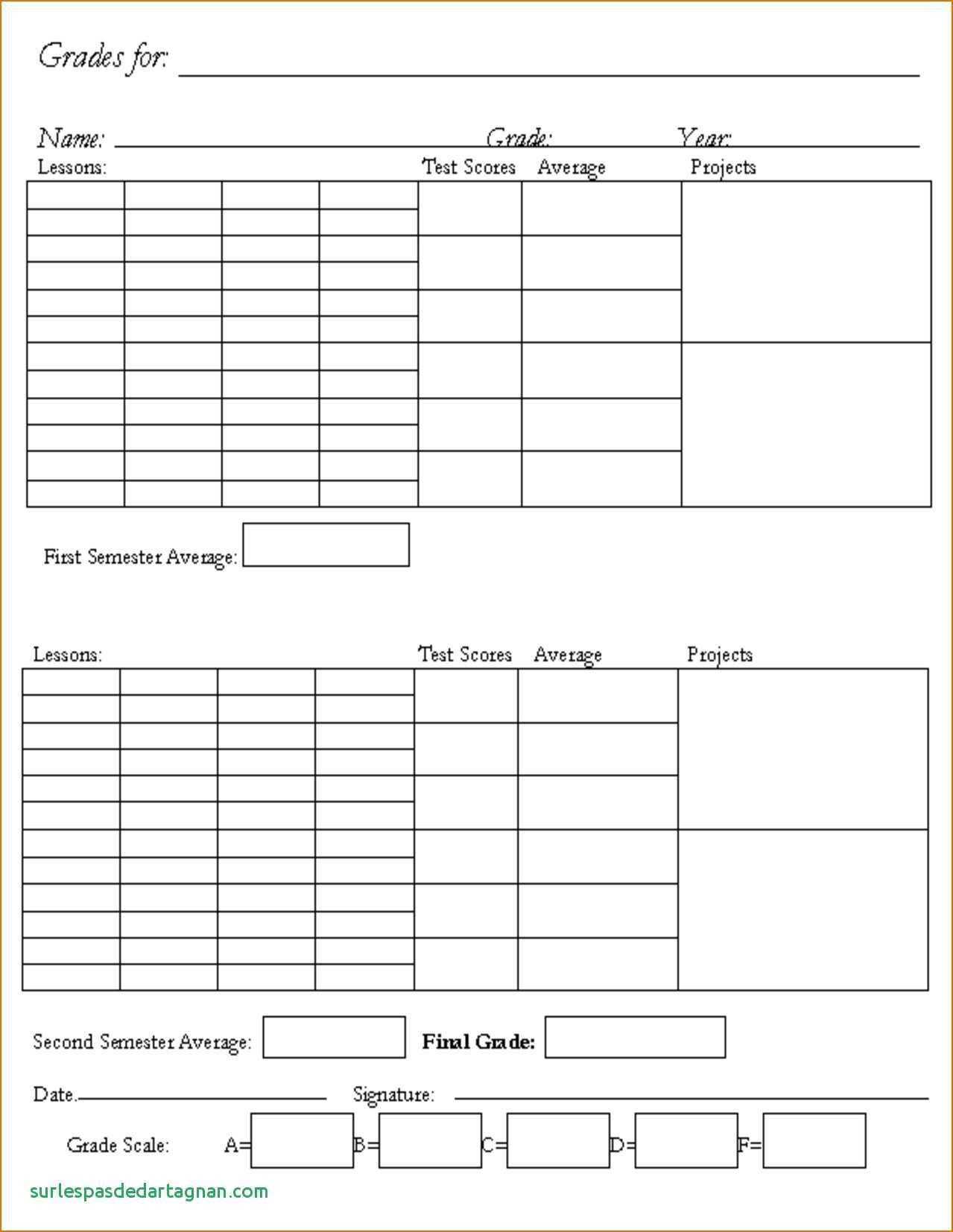 56 Free Printable Homeschool Middle School Report Card In School Report Template Free