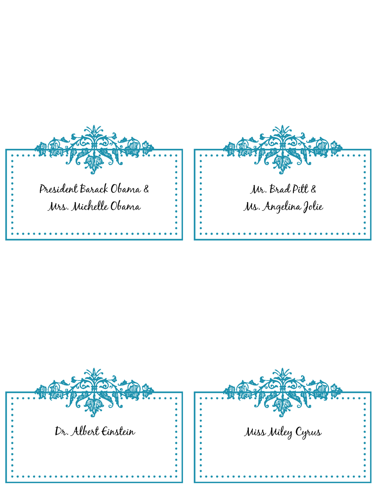 6 Best Images Of Free Printable Wedding Place Cards – Free Pertaining To Wedding Place Card Template Free Word