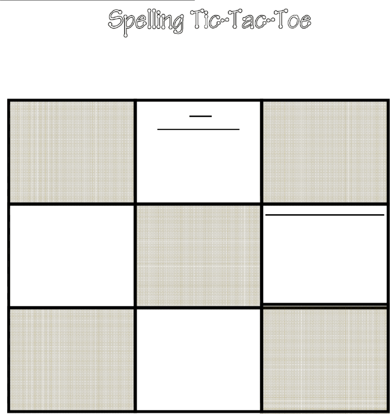 Tic Tac Toe Template Word - Sample Design Templates