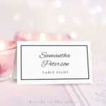 8 Free Wedding Place Card Templates Intended For Microsoft Word Place Card Template