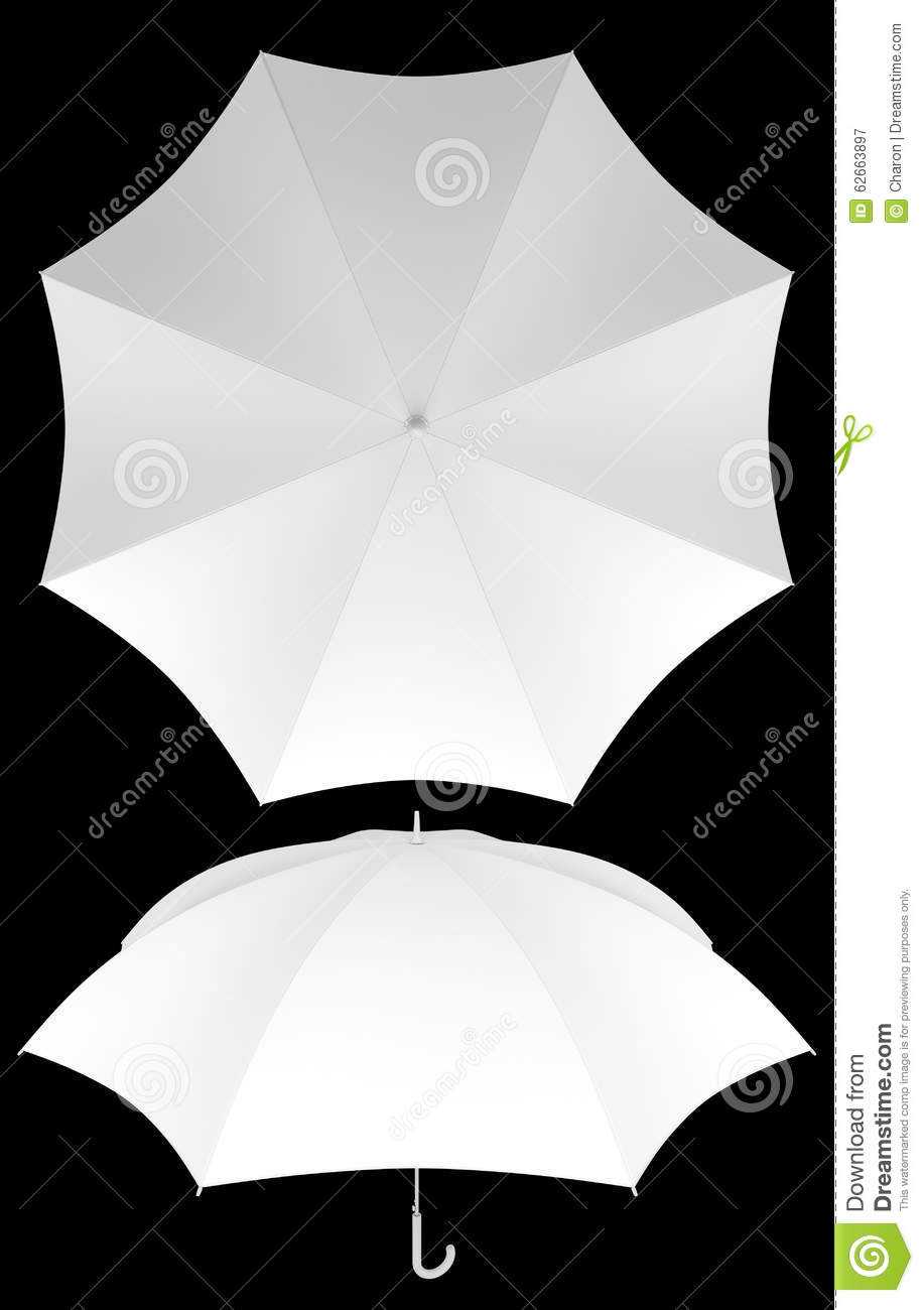 8 Rib Blank Umbrella Template Isolated Stock Image Pertaining To Blank Umbrella Template