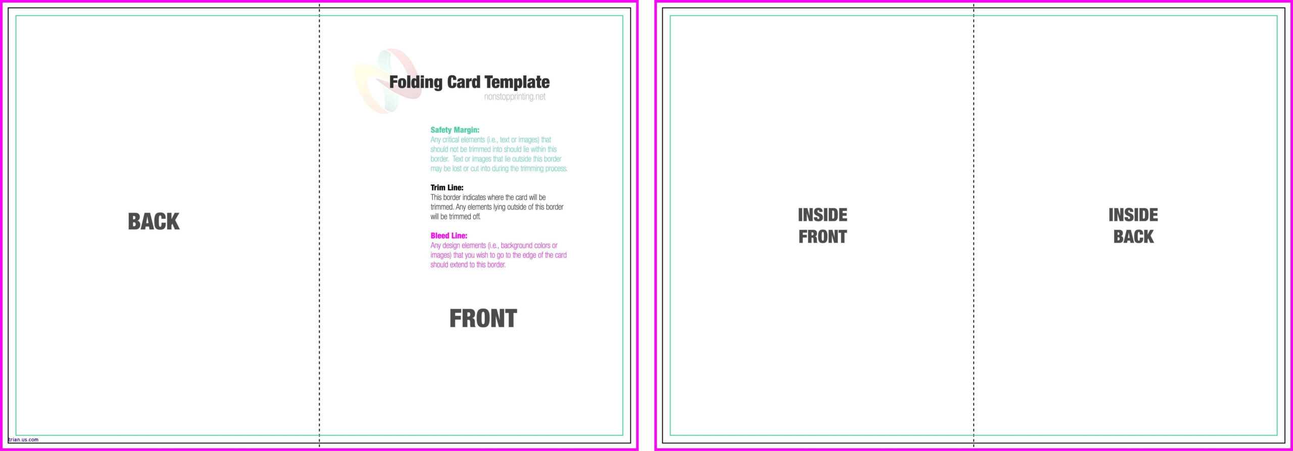 Blank Quarter Fold Card Template