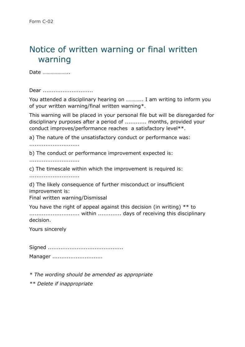 9+ Disciplinary Warning Letters – Free Samples, Examples Within Investigation Report Template Disciplinary Hearing