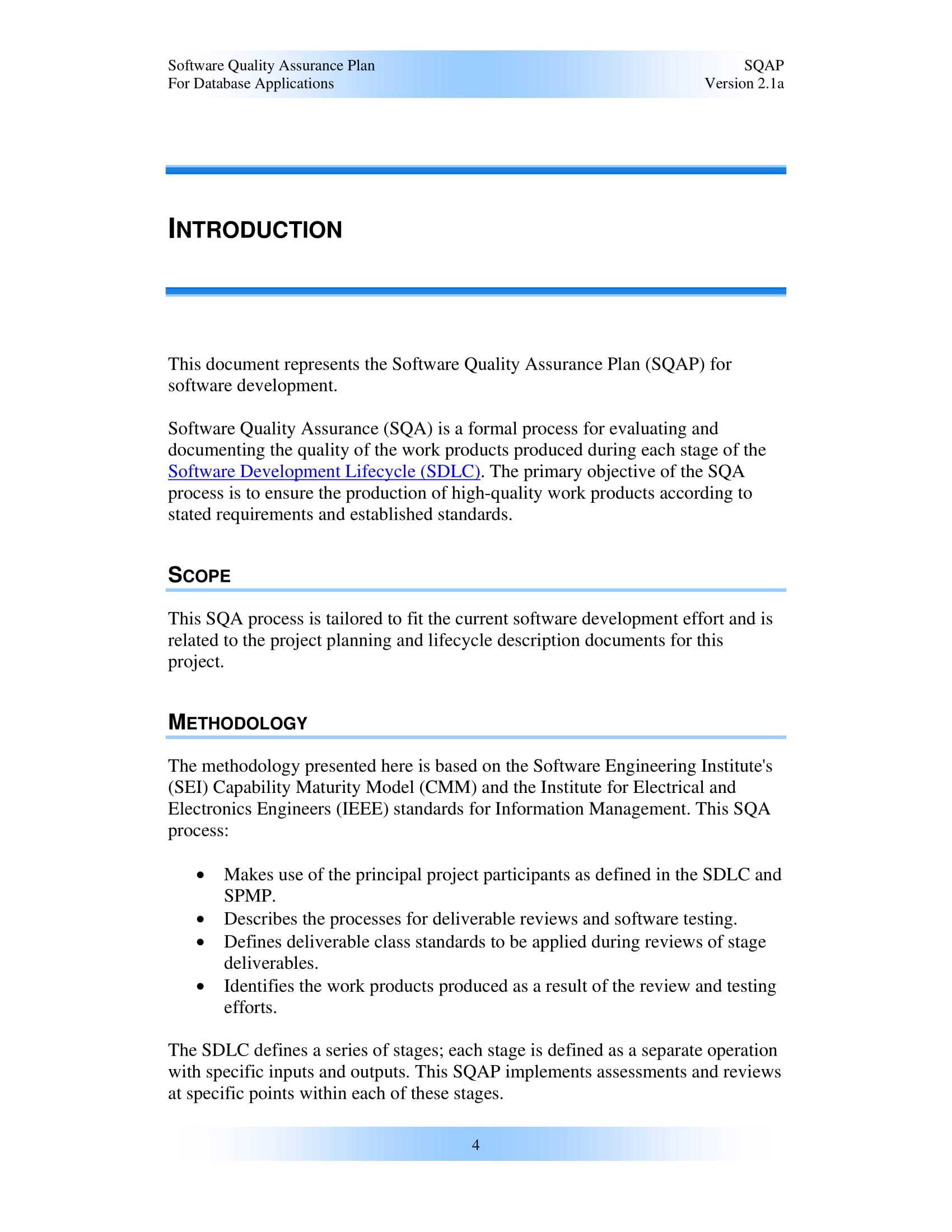 9+ Software Quality Assurance Plan Examples - Pdf | Examples Inside Software Quality Assurance Report Template