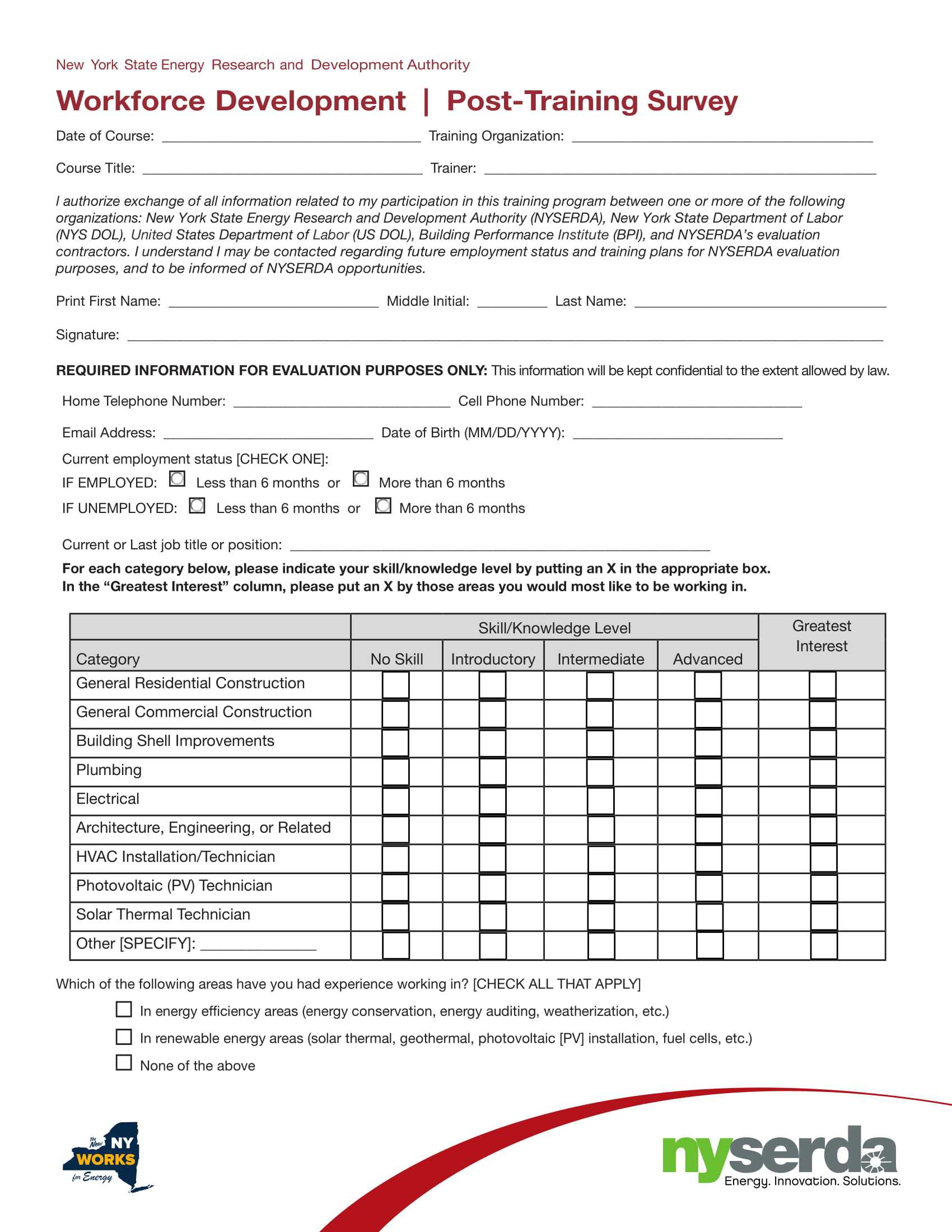 9+ Training Evaluation Survey Examples – Pdf, Word | Examples For Questionnaire Design Template Word