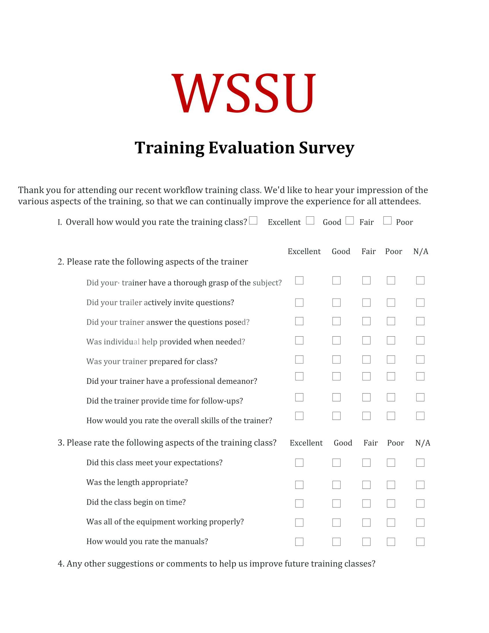9+ Training Evaluation Survey Examples – Pdf, Word | Examples Throughout Training Evaluation Report Template