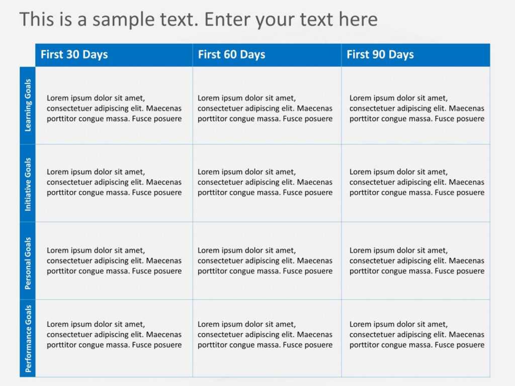 90 day plan for new job template