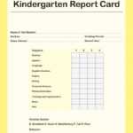 93 Adding Homeschool Kindergarten Report Card Template For Inside Kindergarten Report Card Template