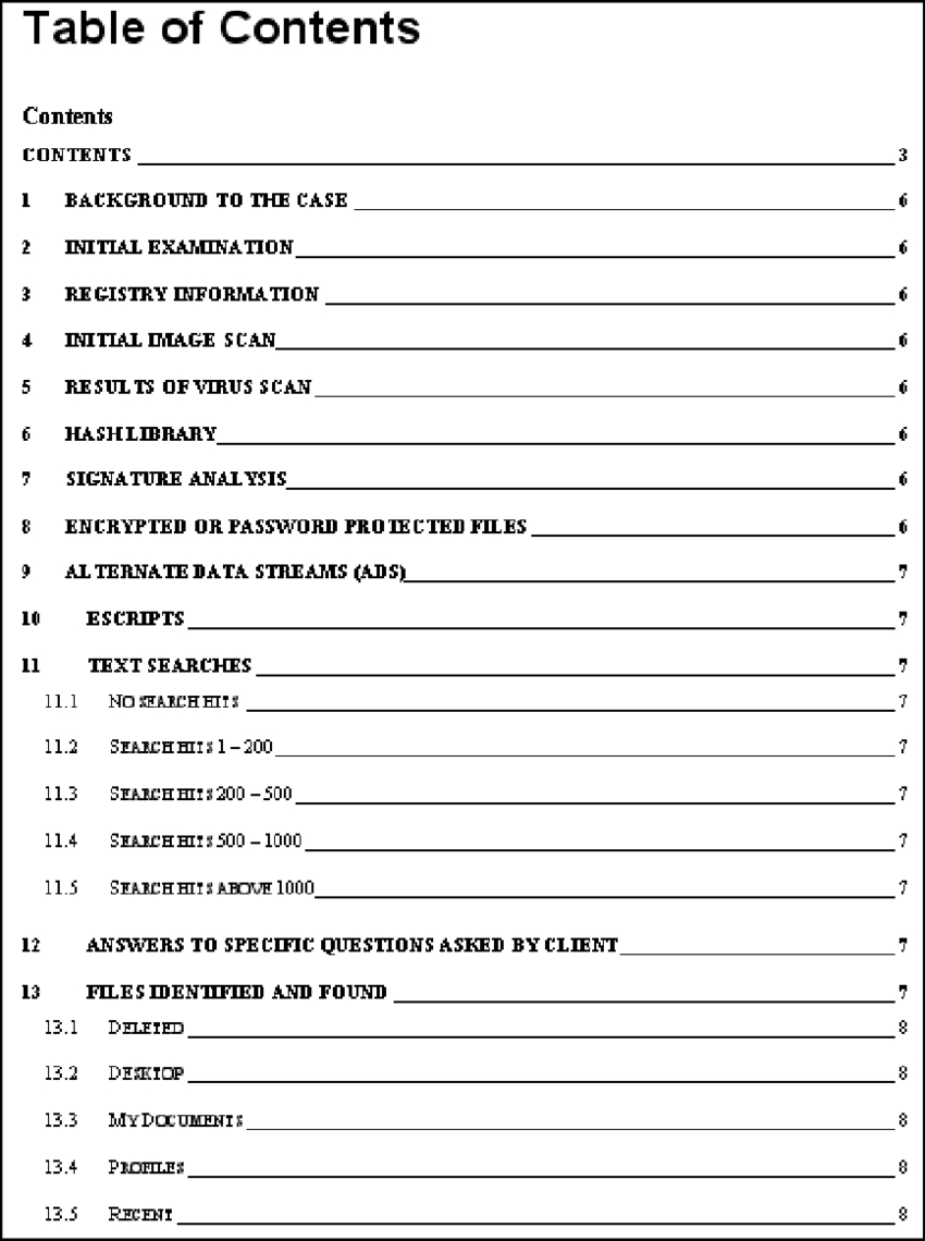 A Digital Forensic Report Format 44 | Download Scientific Within Forensic Report Template