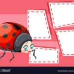 A Ladybug On Note Template Pertaining To Blank Ladybug Template