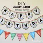 A Mickey And Minnie Mouse Party – Free Printable Happy With Regard To Diy Banner Template Free