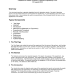 A Quick Reference For Laboratory Report Writing With Engineering Lab Report Template