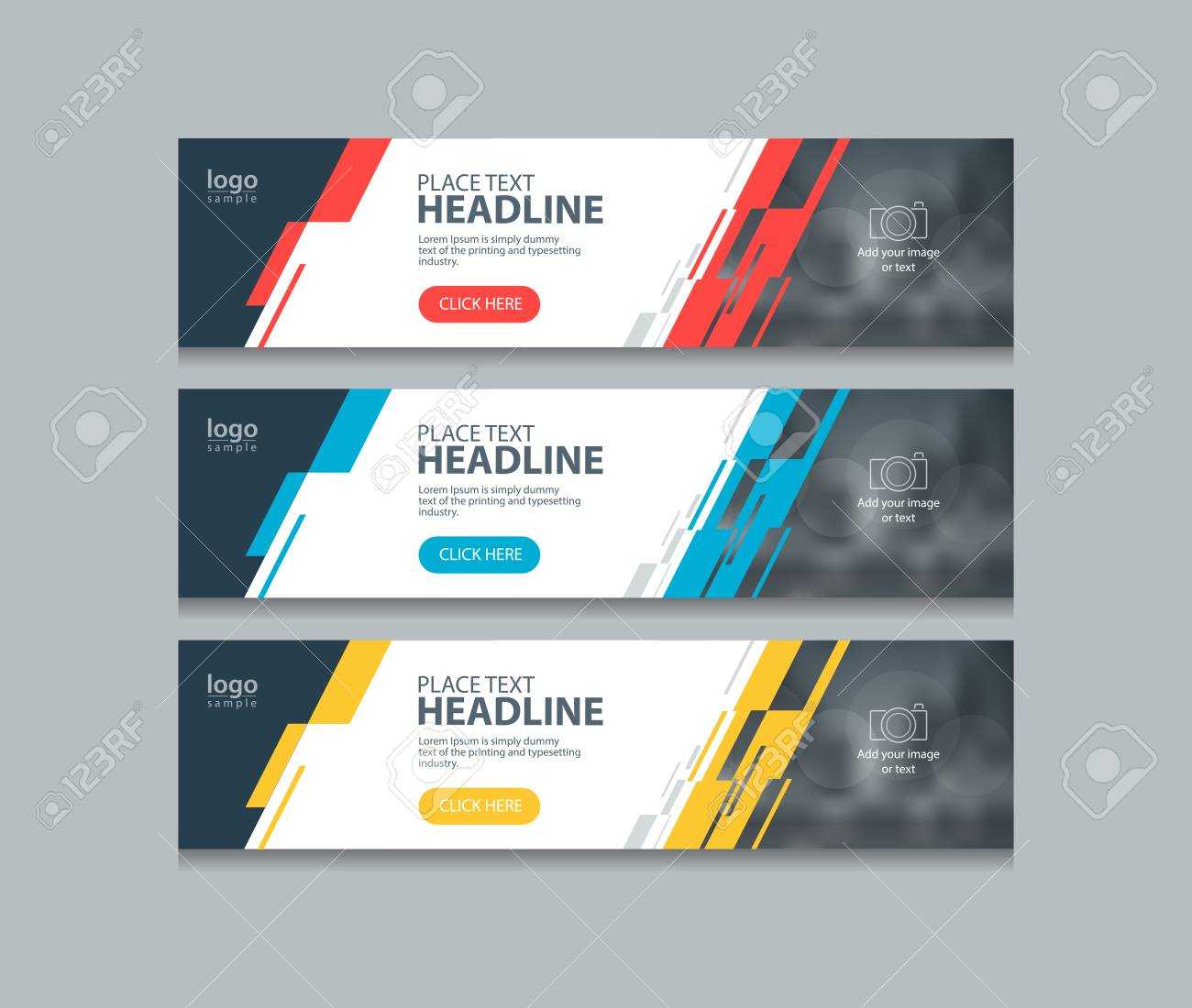 Abstract Horizontal Web Banner Design Template Backgrounds Throughout Website Banner Design Templates