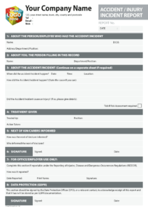 Accident &amp; Incident Report Templates For Ncr Print From £35 with Incident Report Book Template