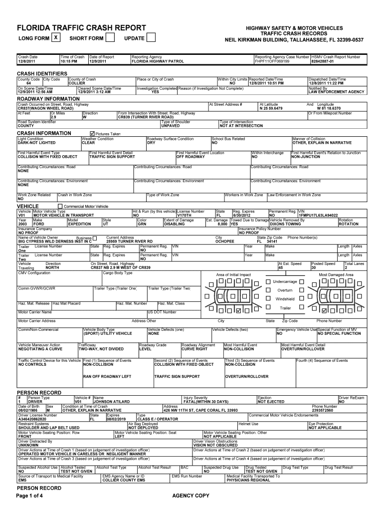 Accident Report – Fill Online, Printable, Fillable, Blank Regarding Vehicle Accident Report Template