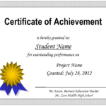 Achievement Certificate Template Free – Cerescoffee.co Within Congratulations Certificate Word Template