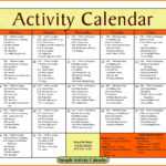 Activity Calendar Template – Printable Week Calendar within Blank Activity Calendar Template