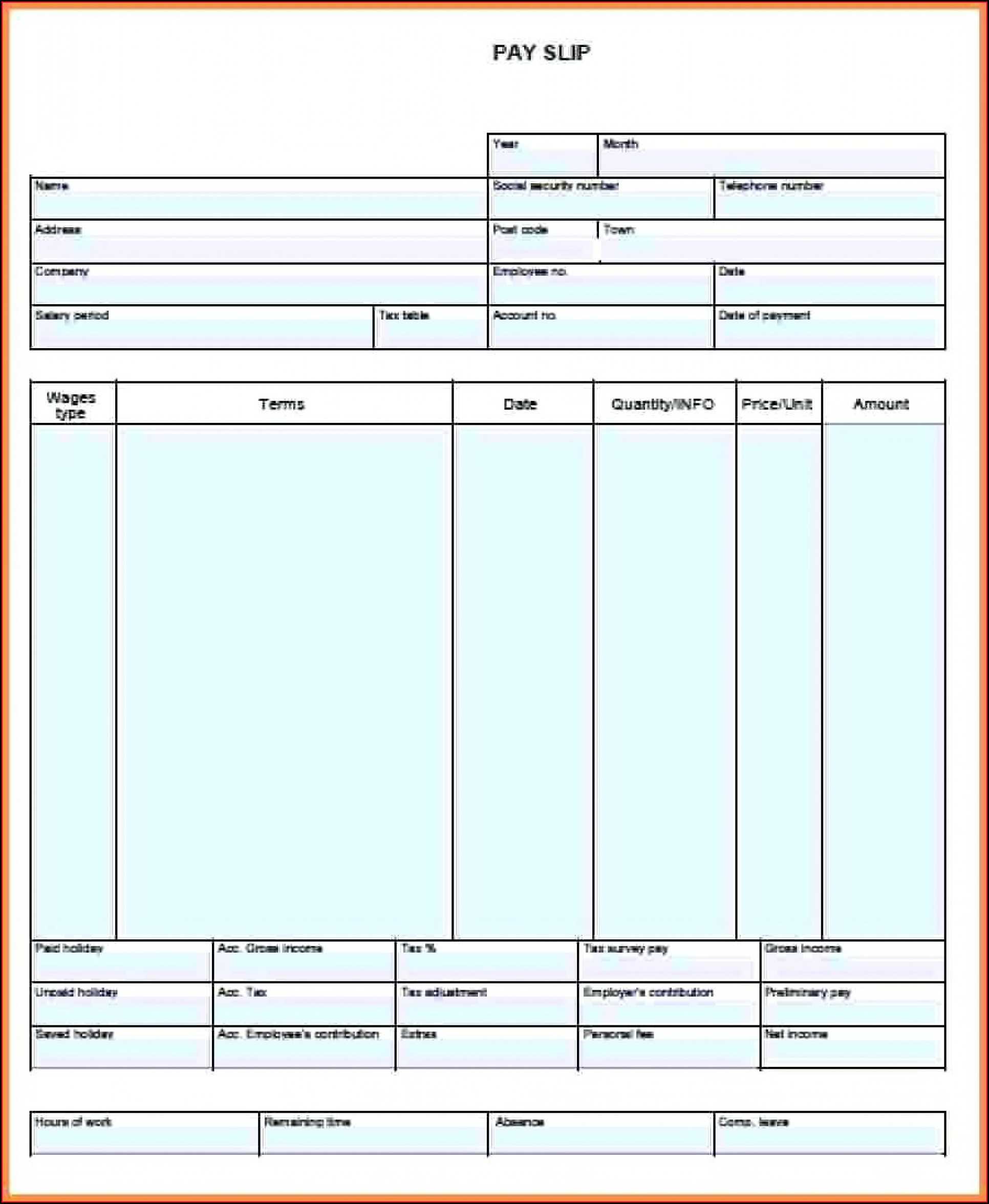 Adp Pay Stub Template Download – Template 1 : Resume With Blank Pay Stub Template Word