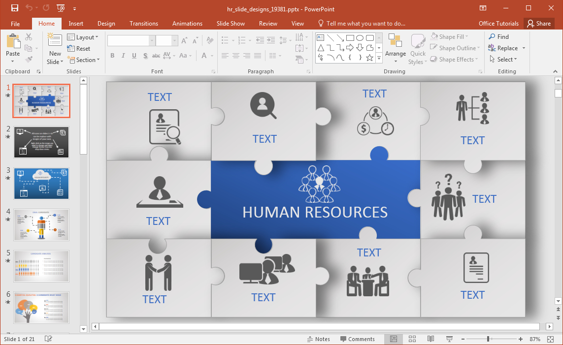Animated Hr Powerpoint Template Regarding Hr Annual Report Template