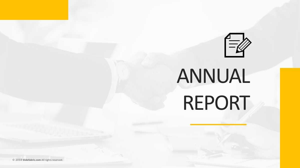 Annual Report Free Powerpoint Template With Annual Report Ppt Template