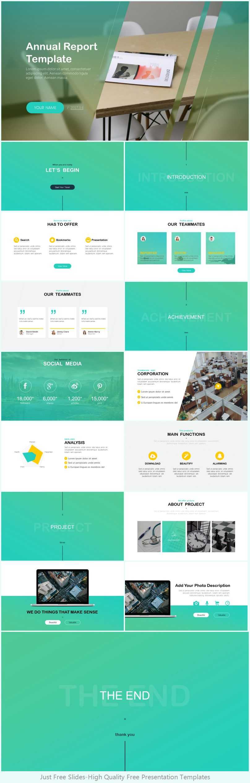 Annual Report Powerpoint Template – Just Free Slides Within Annual Report Ppt Template