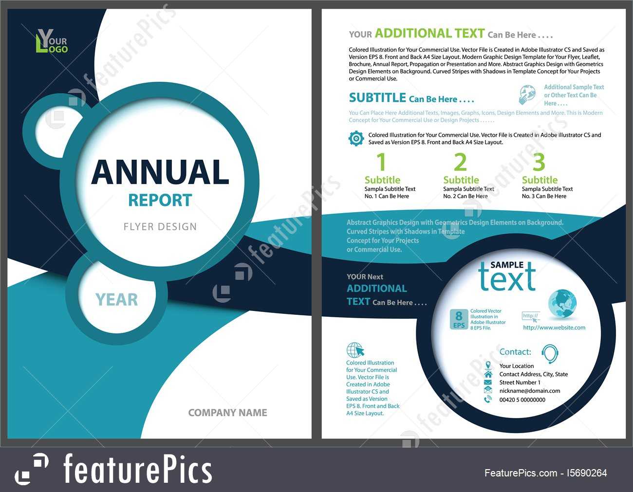 Annual Report Template Illustration With Regard To Illustrator Report Templates