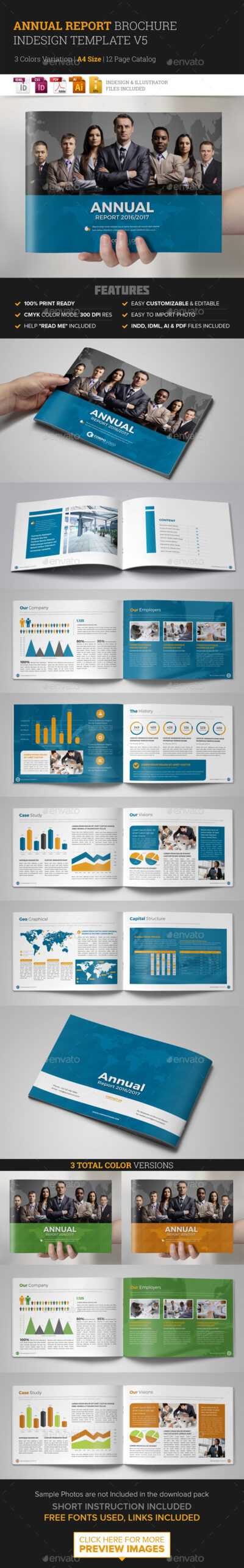Annual Report Template Indesign Graphics, Designs & Templates Throughout Free Annual Report Template Indesign