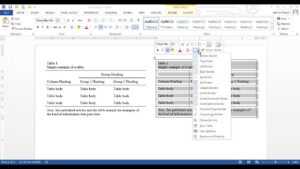 Apa Tables In Word in Apa Table Template Word