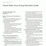 Appendix B – Transit Rider Focus Group Discussion Guide In Focus Group Discussion Report Template