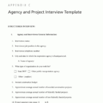 Appendix C – Agency And Project Interview Template Inside Research Project Report Template