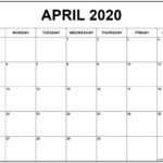 April 2020 Calendar | Free Printable Monthly Calendars Inside Blank Calander Template