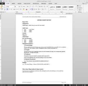 Audit Report Iso Template | Qp1020-4 for Iso 9001 Internal Audit Report Template