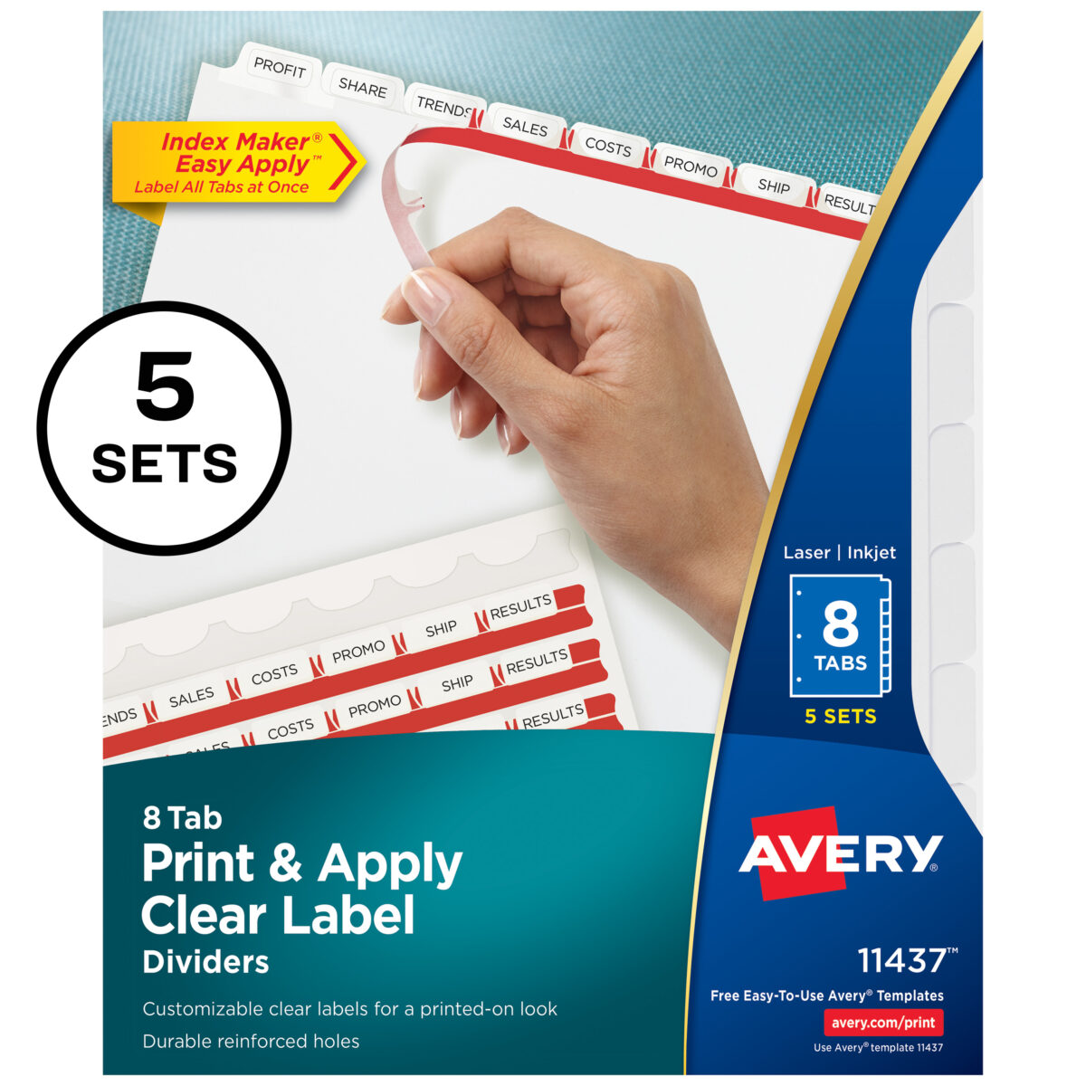 Avery 5 Tab Index Template Word Marseillevitrollesrugby With Regard To 8 Tab Divider Template