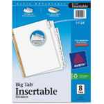 Avery® Big Tab(Tm) Insertable Dividers, Clear Tabs, 8 Tab Pertaining To 8 Tab Divider Template Word