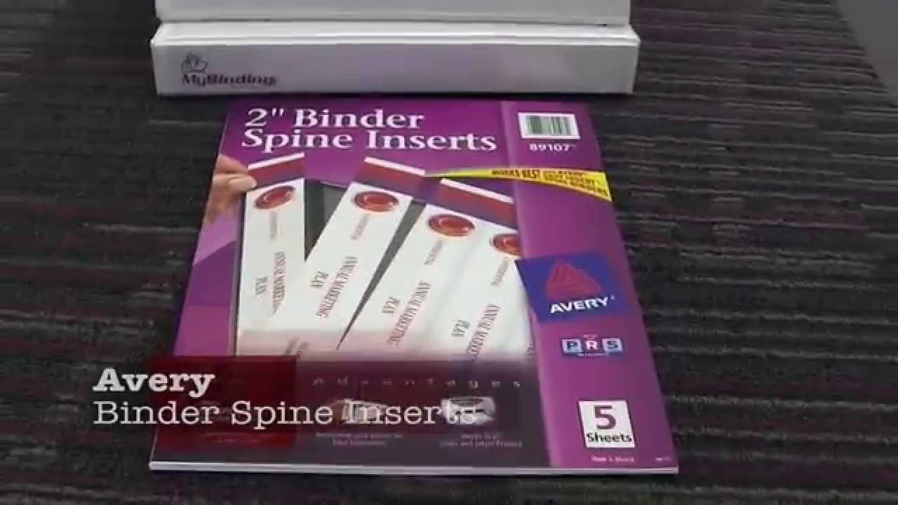Avery Binder Spine Inserts Demo Within Binder Spine Template Word