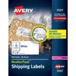 Avery® Weatherproof Mailing Labels With Trueblock Technology In Fedex Label Template Word