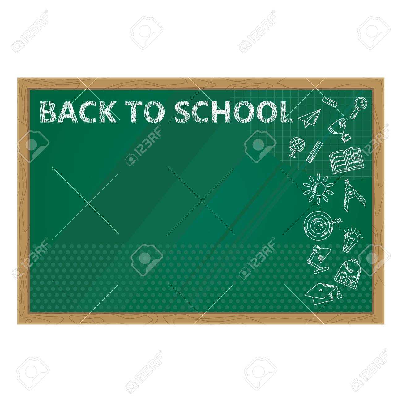 Back To School. Whiteboard In Classroom Poster And Banner Template.. Throughout Classroom Banner Template
