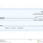 Bank Check Stock Vector. Illustration Of Cheque, Blank Inside Large Blank Cheque Template