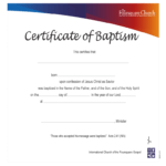 Baptism Certificate – 4 Free Templates In Pdf, Word, Excel Pertaining To Baptism Certificate Template Word