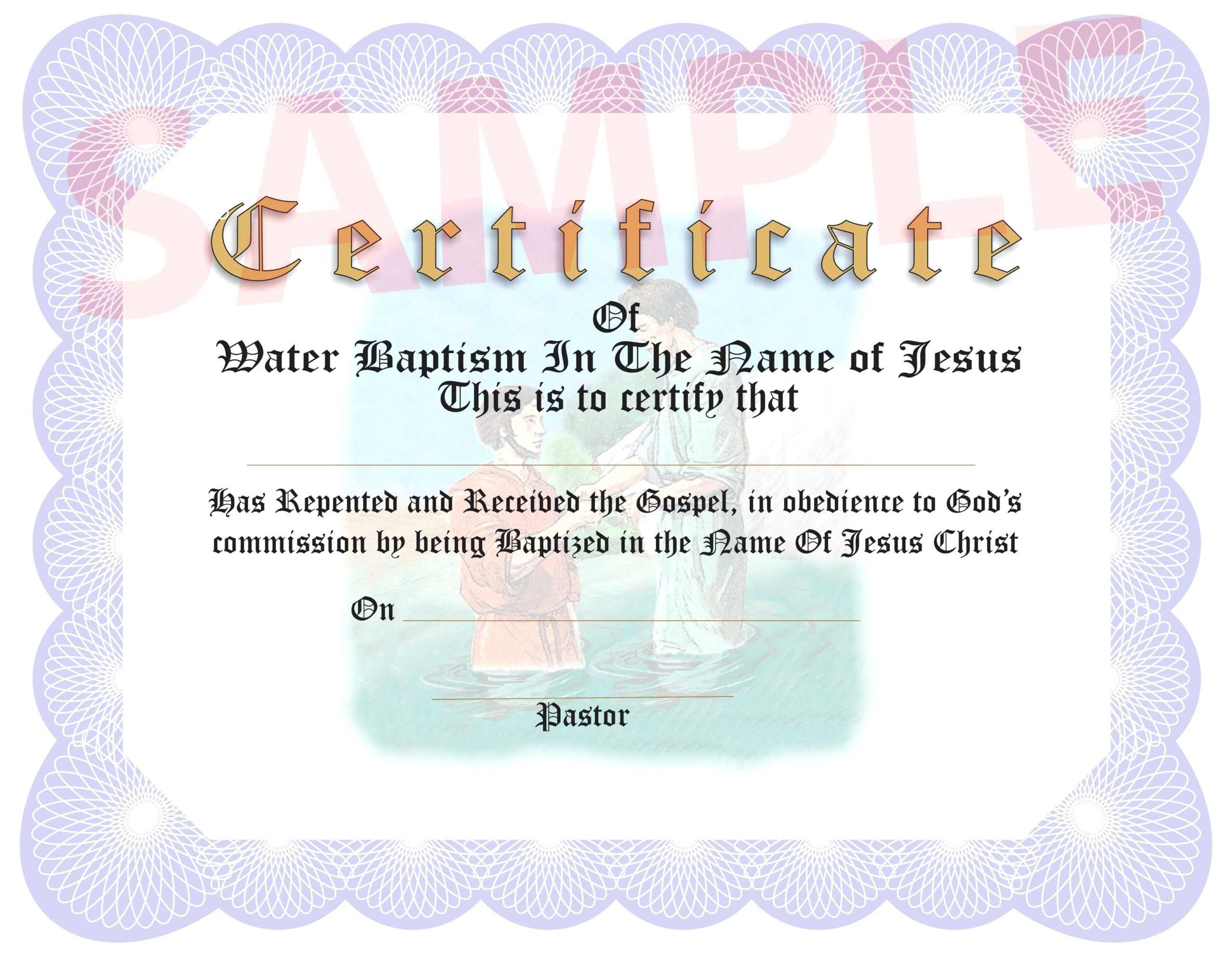 Baptism Certificate Template Word – Heartwork With Regard To Baptism Certificate Template Word