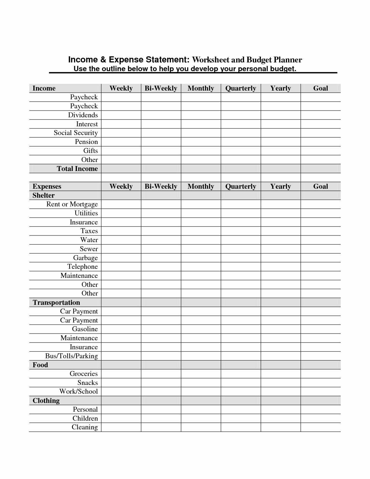 Basic Income Statement Template Excel Eadsheet New Sign Up Pertaining To Blank Personal Financial Statement Template